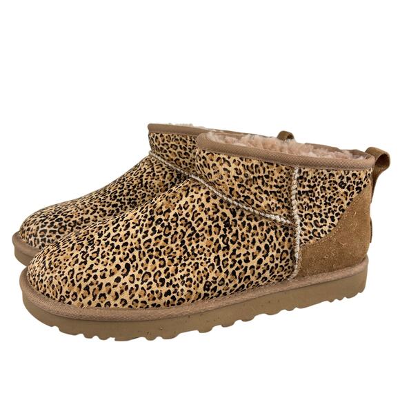 NEVER WORN UGG Leopard Print Winter Boots - Picture 1 of 10